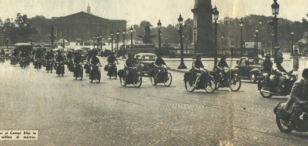 Un'immagine della Freccia Rossa a Parigi nel 1949