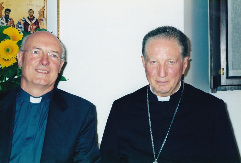 Monsignor Giudici con il cardinale Martini nel 2002