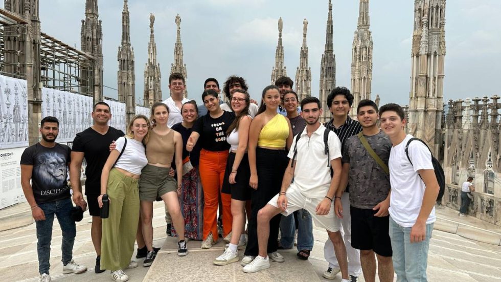 Foto di gruppo sulle Terrazze del Duomo