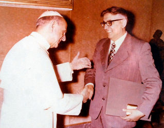 Giuseppe Restelli con papa Paolo VI