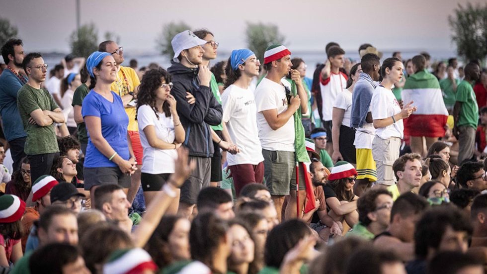 Un momento della Festa degli Italiani alla Gmg di Lisbona (foto Gennari/Siciliani)